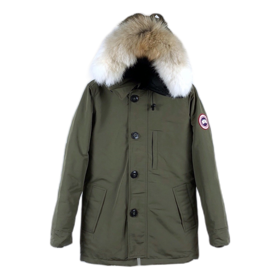 Canada Goose Fur-Trim Hooded Parka — Military Green — #074