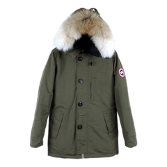 Canada Goose Fur-Trim Hooded Parka — Military Green — #074