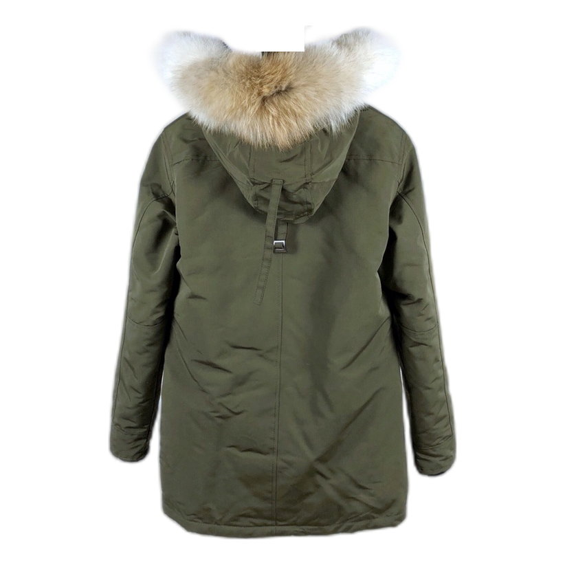 Canada Goose Fur-Trim Hooded Parka — Military Green — #074