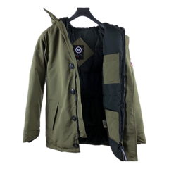 Canada Goose Fur-Trim Hooded Parka — Military Green — #074