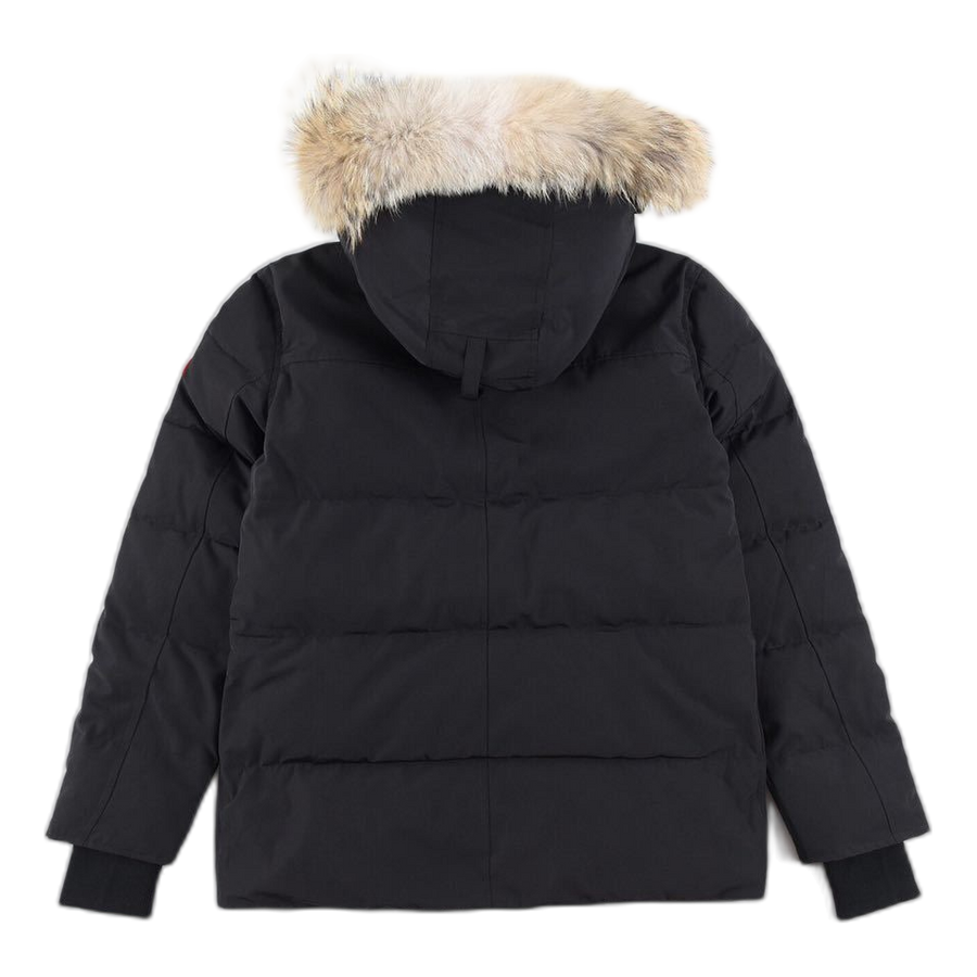 Canada Goose Fur-Trim Hooded Puffer Jacket — Black — #045