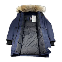 Canada Goose Hooded Puffer Jacket Style 07 — Navy — #078