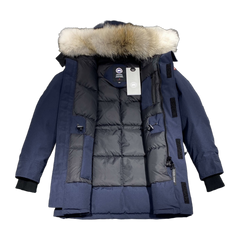 Canada Goose Men's Fur-Trim Parka Style 13 — Navy — #049