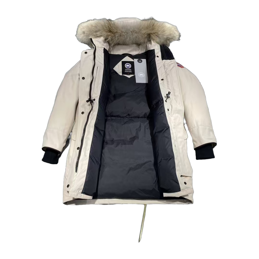 Canada Goose Hooded Puffer Jacket Style 07 — Off White — #083