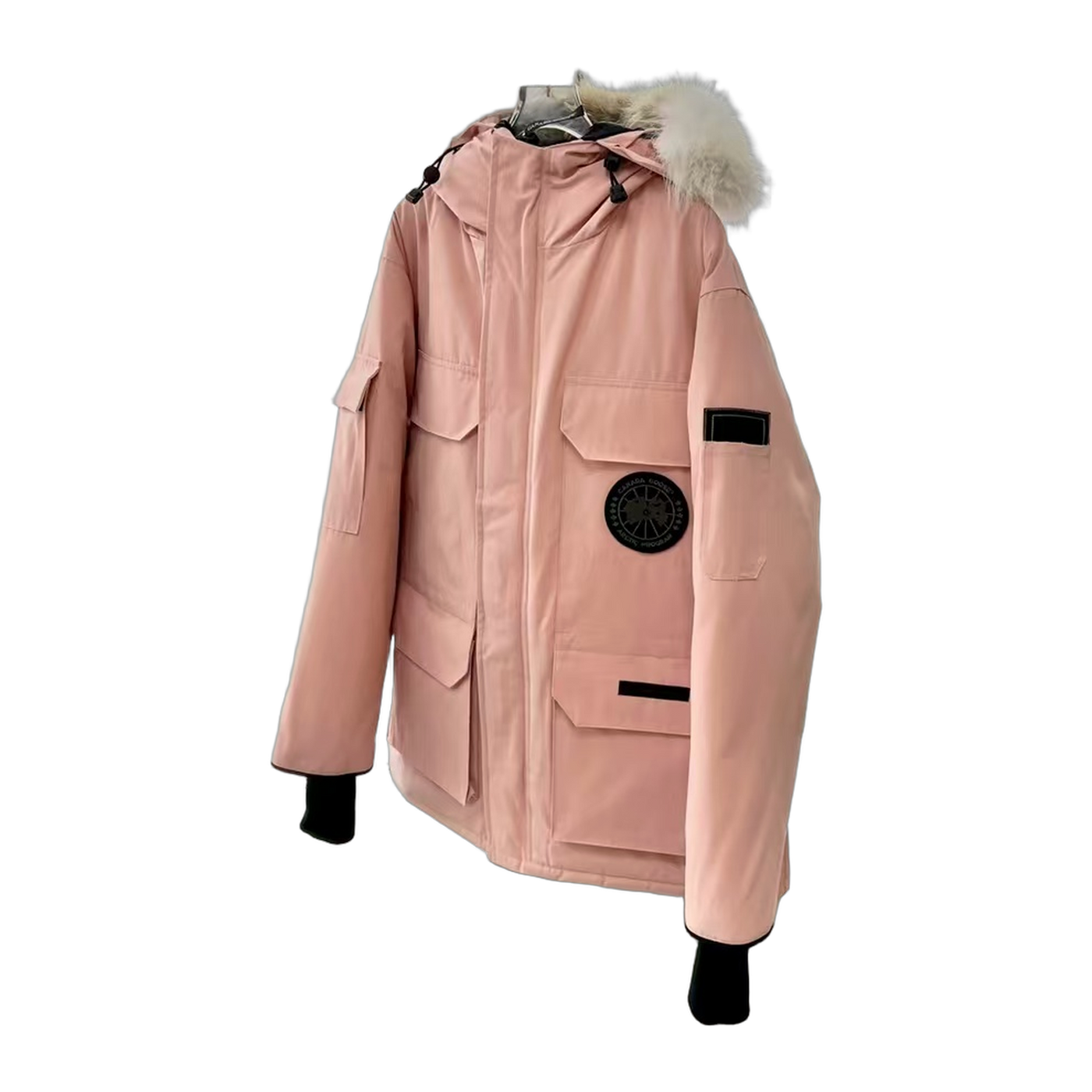 Canada Goose Hooded Puffer Jacket Style 08 — Pink — #085