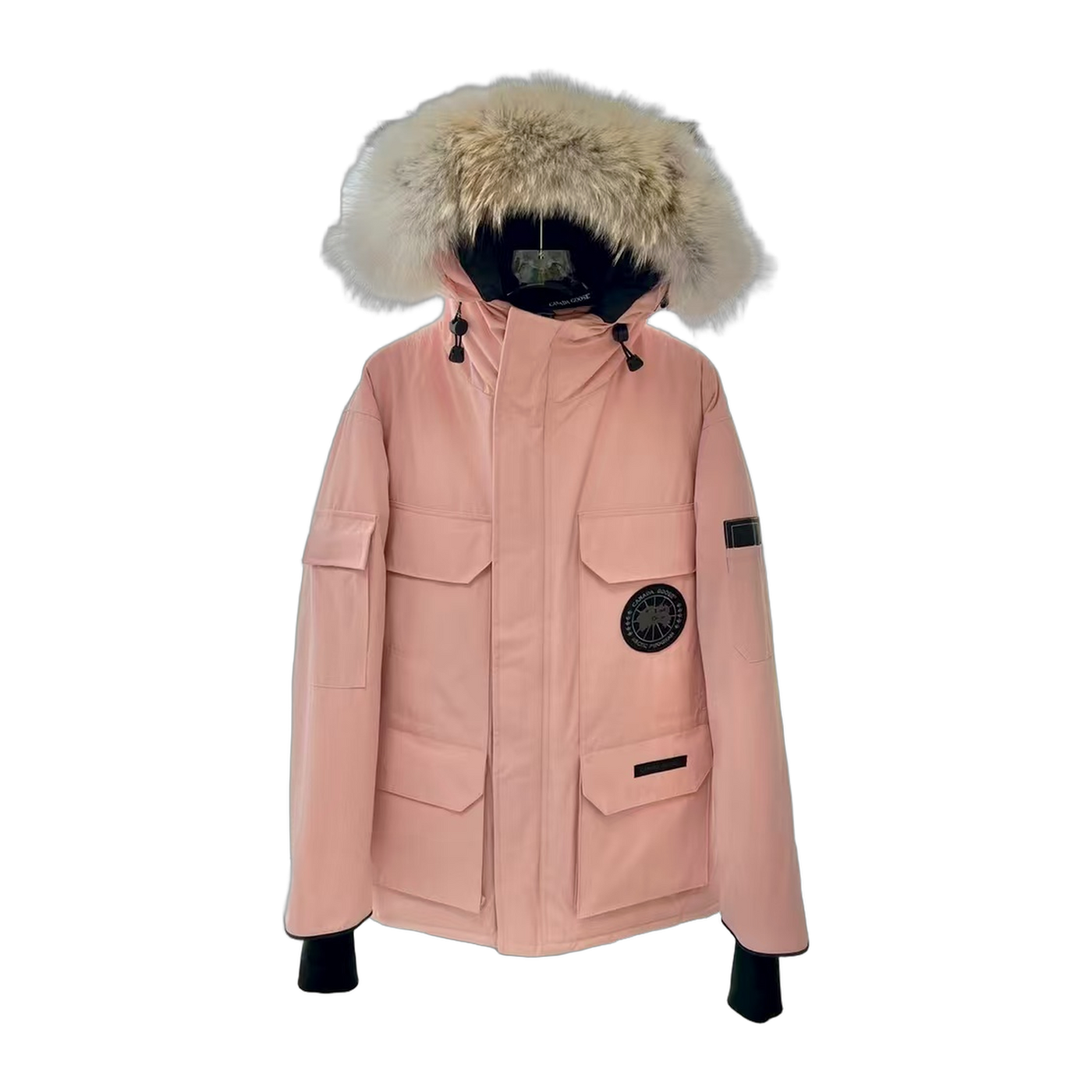 Canada Goose Hooded Puffer Jacket Style 08 — Pink — #085
