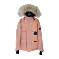 Canada Goose Hooded Puffer Jacket Style 08 — Pink — #085