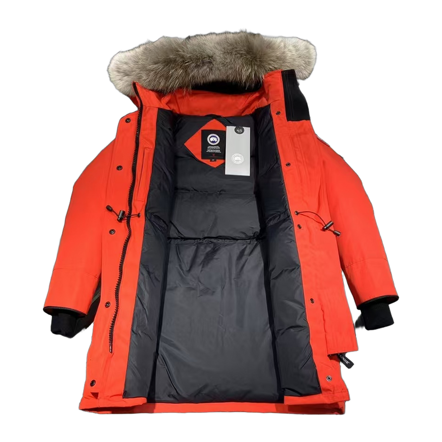 Canada Goose Hooded Puffer Jacket Style 07 — Red — #086