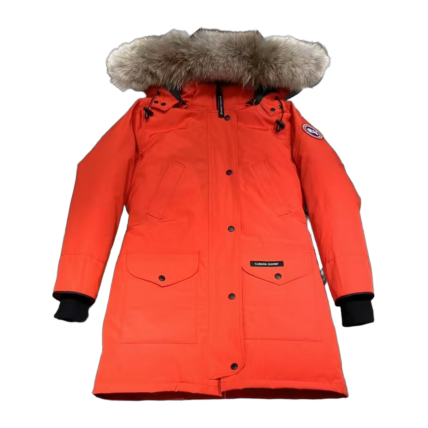 Canada Goose Hooded Puffer Jacket Style 07 — Red — #086
