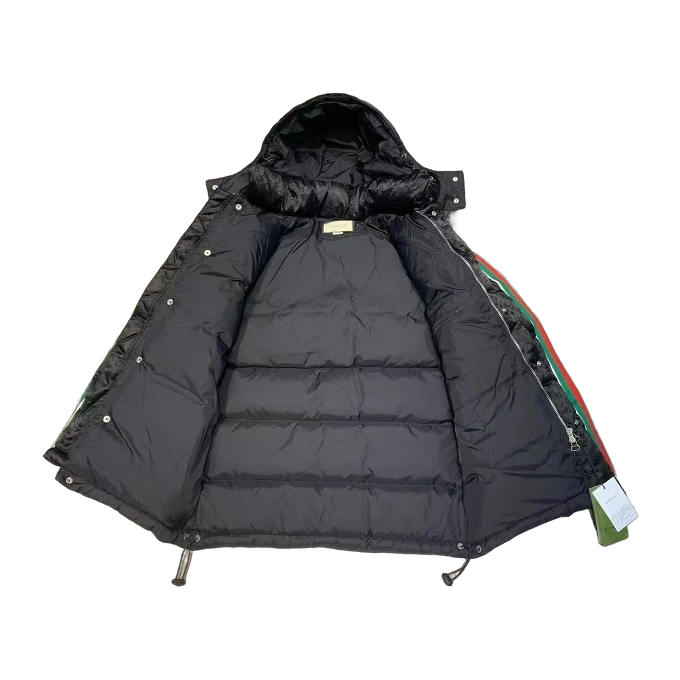Gucci Web-Stripe Jacquard Jacket — Black — #125