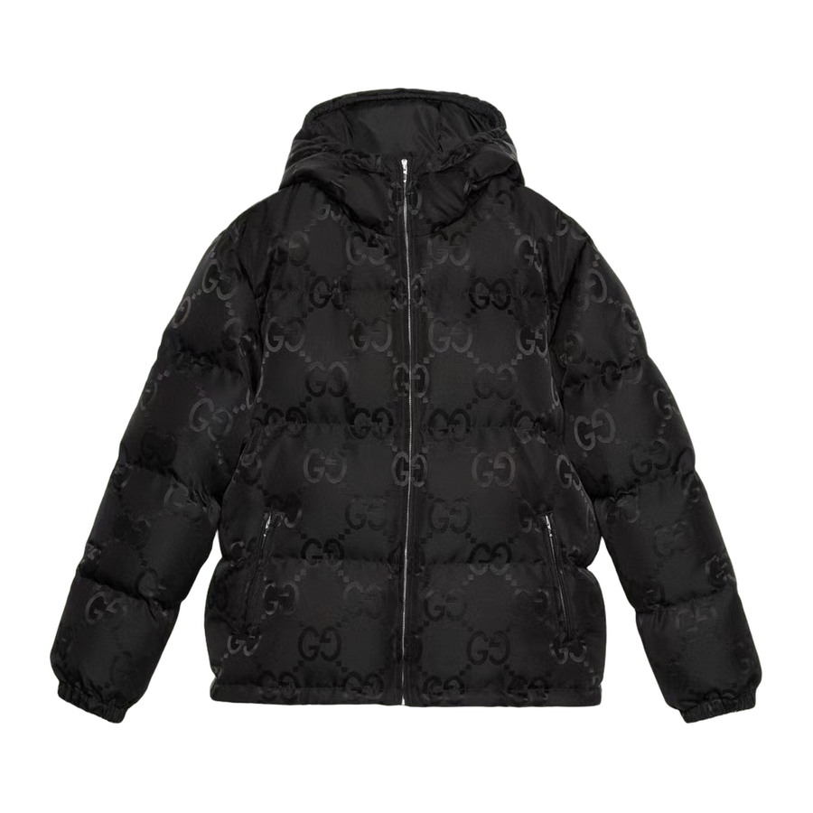 Gucci Double G Nylon Puffer Jacket — Black — #127