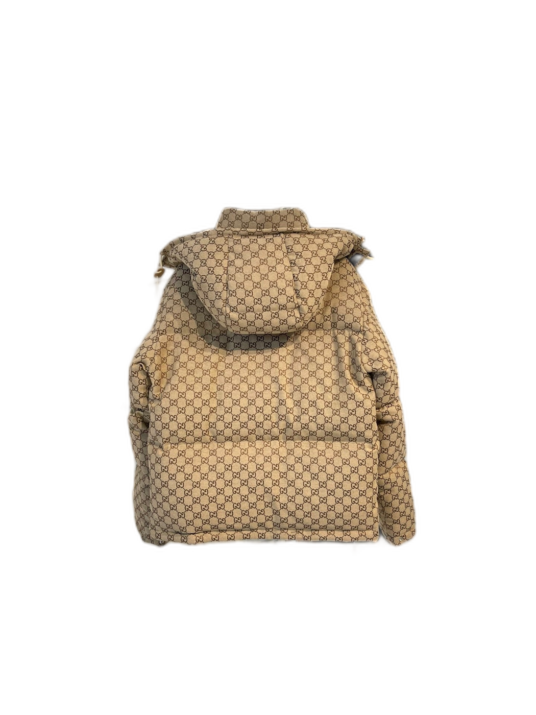 Gucci × The North Face GG-Pattern Hooded Puffer Jacket — Beige — #441