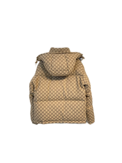 Gucci × The North Face GG-Pattern Hooded Puffer Jacket — Beige — #441