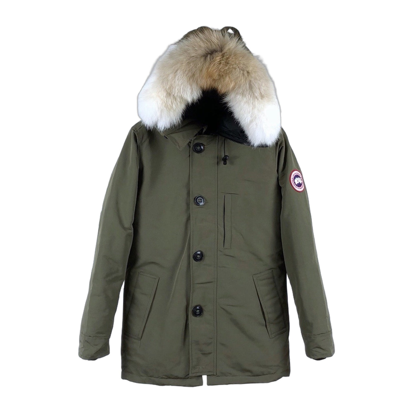Canada Goose Military Hooded Puffer Jacket Style 06 — Military Green — #074
