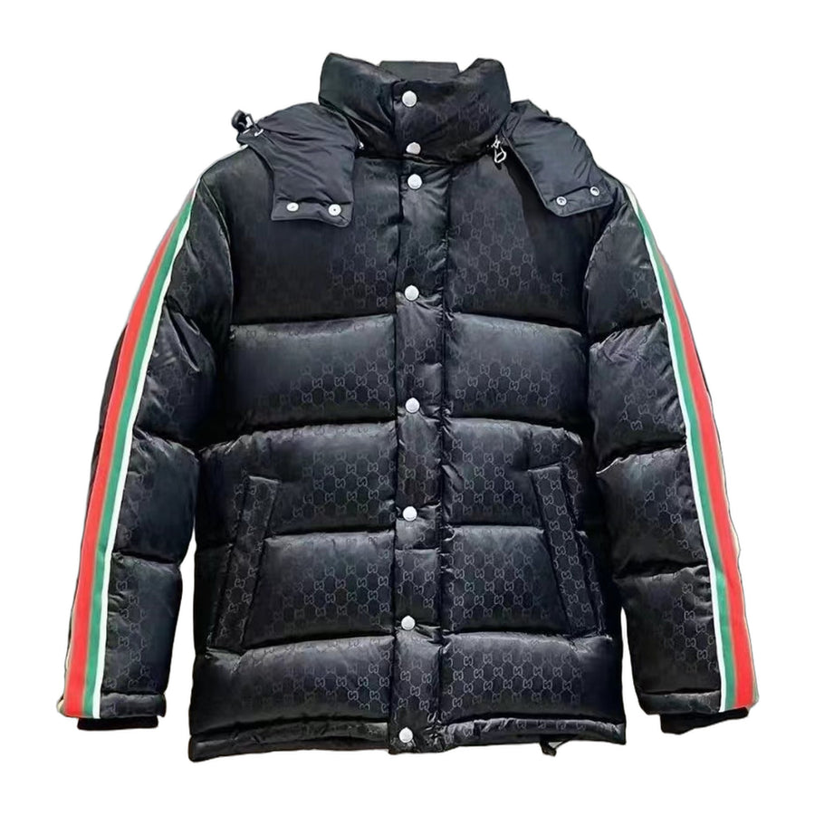 Gucci Web-Stripe Jacquard Jacket — Black — #125