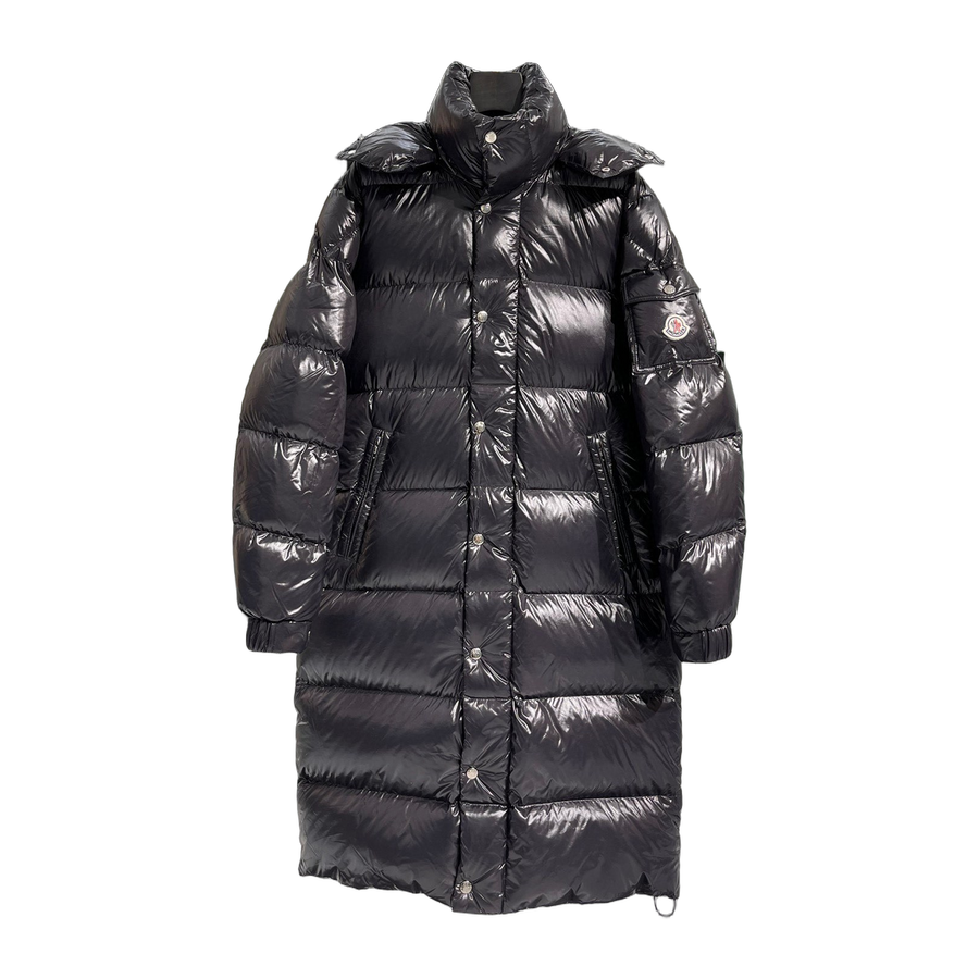 Moncler Reversible Colour-Block Maya-Style Long Down Jacket — #170
