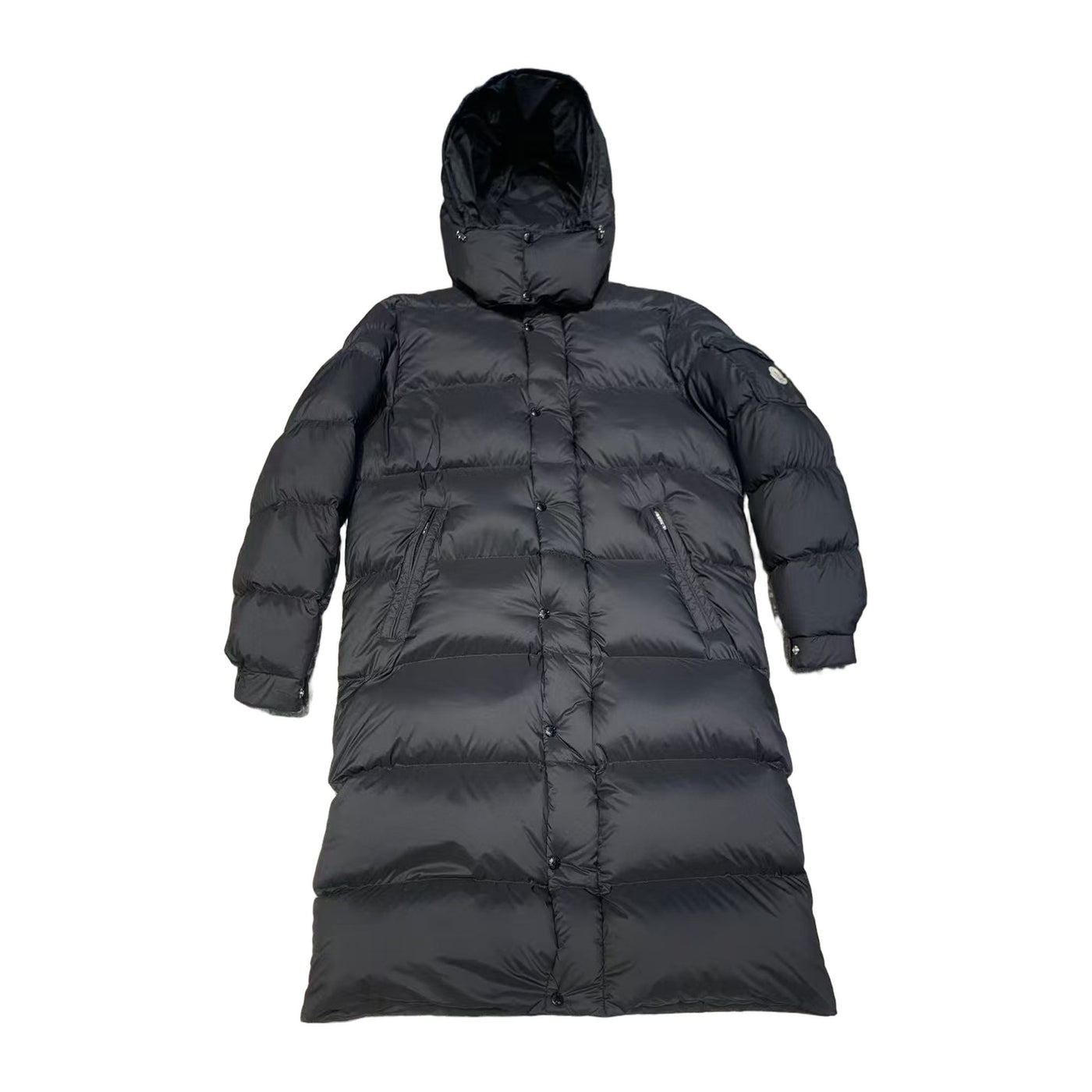 Moncler Matte Maya-Style Long Down Jacket — #175