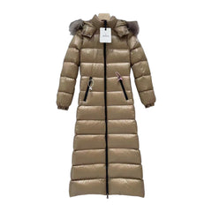 Moncler Hudson Long Down Jacket — Khaki — #190