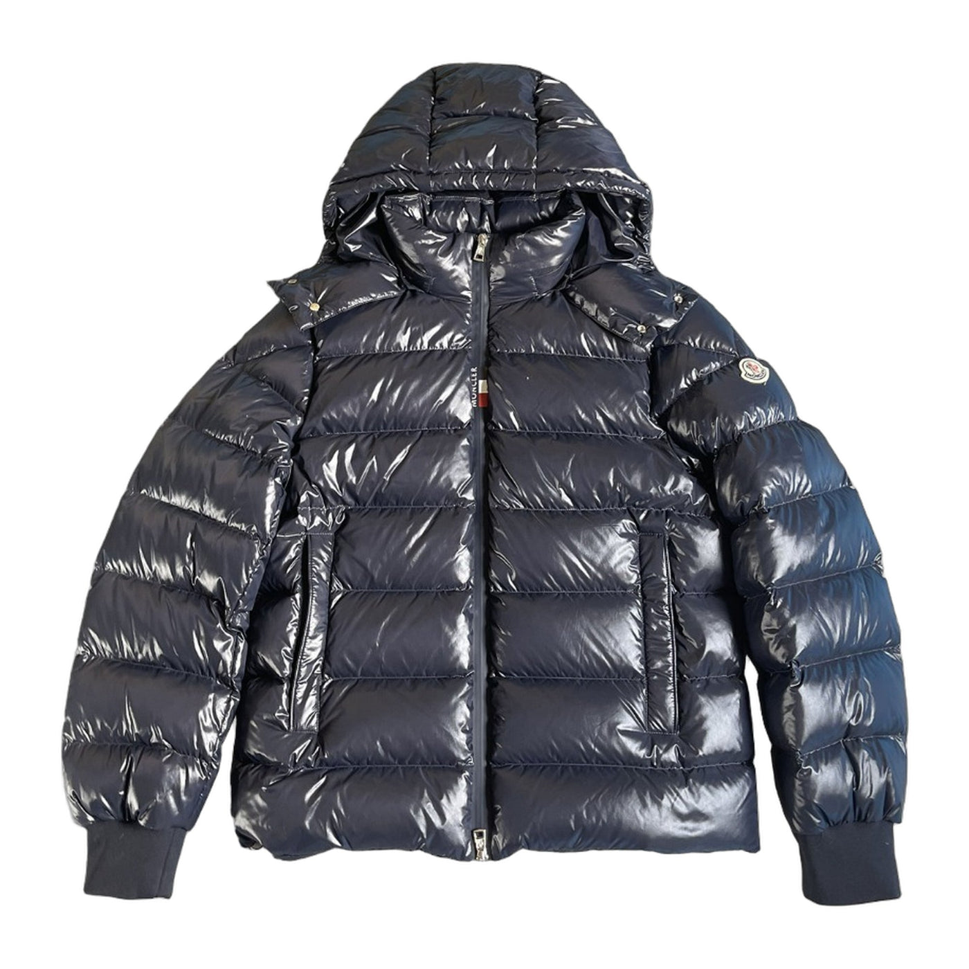 Moncler Logo-Letter Hooded Puffer Jacket — Black — #248