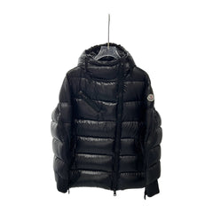 Moncler Liriope Asymmetric-Zip Hooded Down Jacket — Black — #277