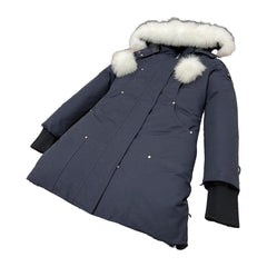 Moose Knuckles Women's Original Shearling-Trim Stirling Parka — Navy — #324