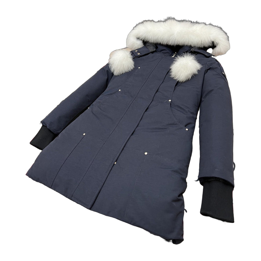 Moose Knuckles Women's Original Shearling-Trim Stirling Parka — Navy — #324