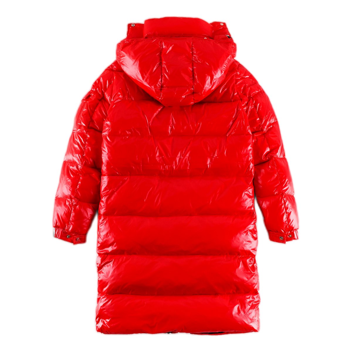 Moncler Glossy Hooded Long Puffer Jacket — #191