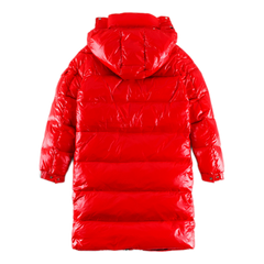 Moncler Glossy Hooded Long Puffer Jacket — #191