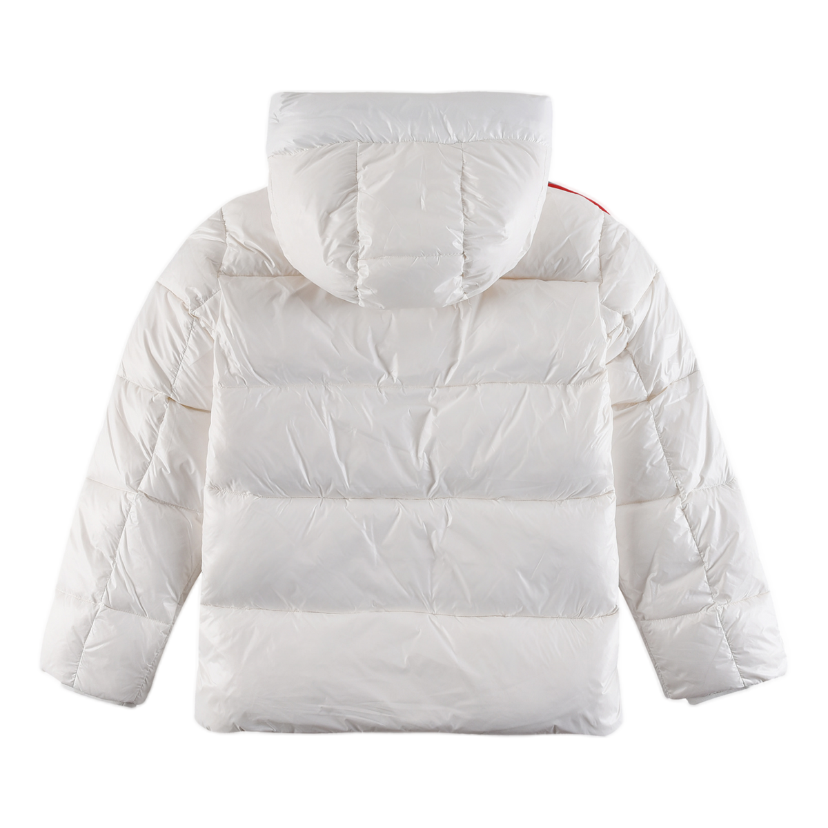 Moncler Striped-Sleeve Hooded Puffer Jacket — #246