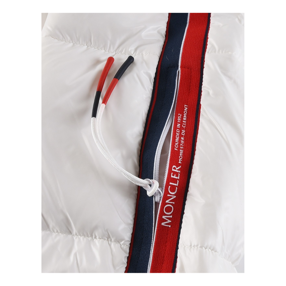 Moncler Striped-Sleeve Hooded Puffer Jacket — #246