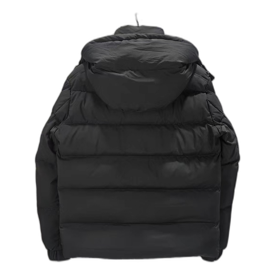Moncler Maya Matte Hooded Puffer Jacket — Black — #202