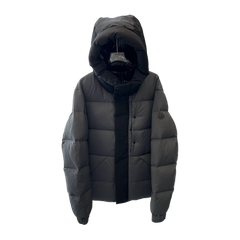 Moncler Matte Hooded Long Down Jacket — Black — #179