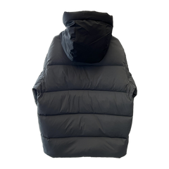 Moncler Matte Hooded Long Down Jacket — Black — #179