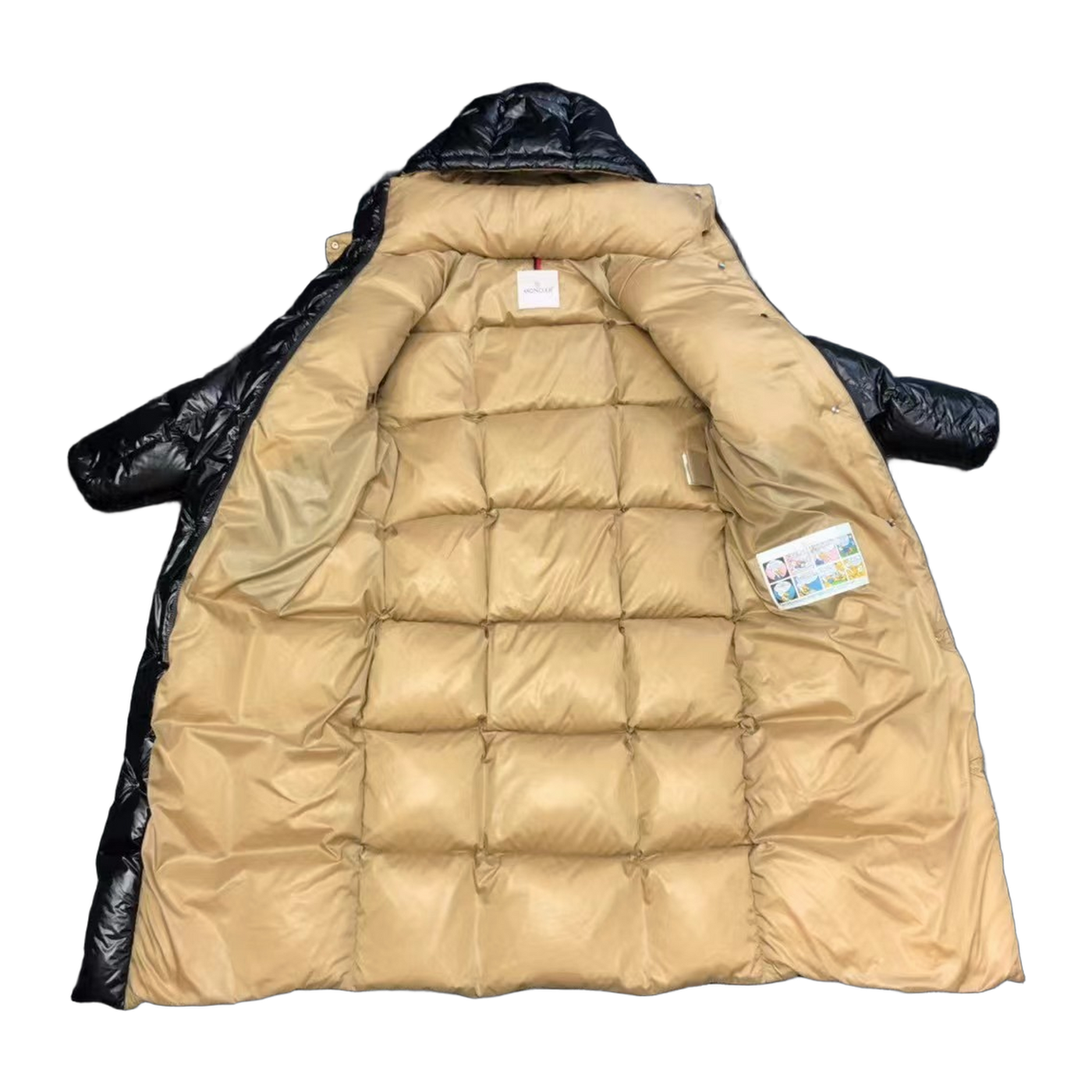 Moncler Matte Hooded Long Down Jacket — Black — #181