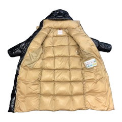 Moncler Matte Hooded Long Down Jacket — Black — #181