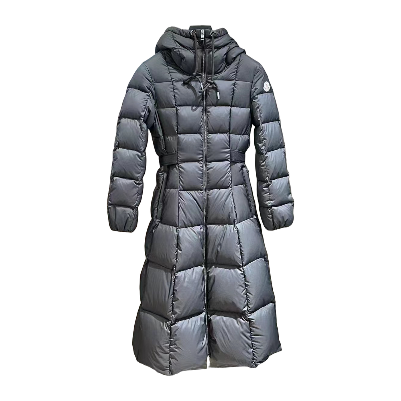 Moncler Faucon Hooded Long Down Jacket — Black — #182