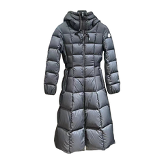 Moncler Faucon Hooded Long Down Jacket — Black — #182