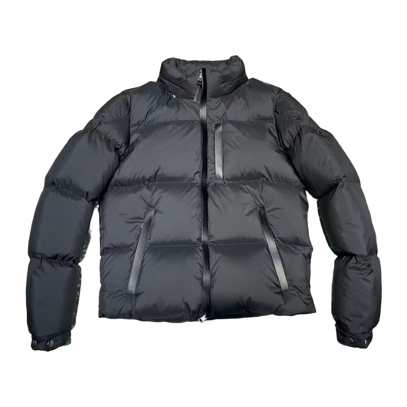 Moncler Hidden-Hood Down Jacket — Black — #249
