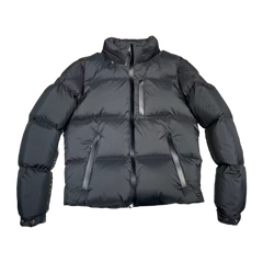 Moncler Hidden-Hood Down Jacket — Black — #249