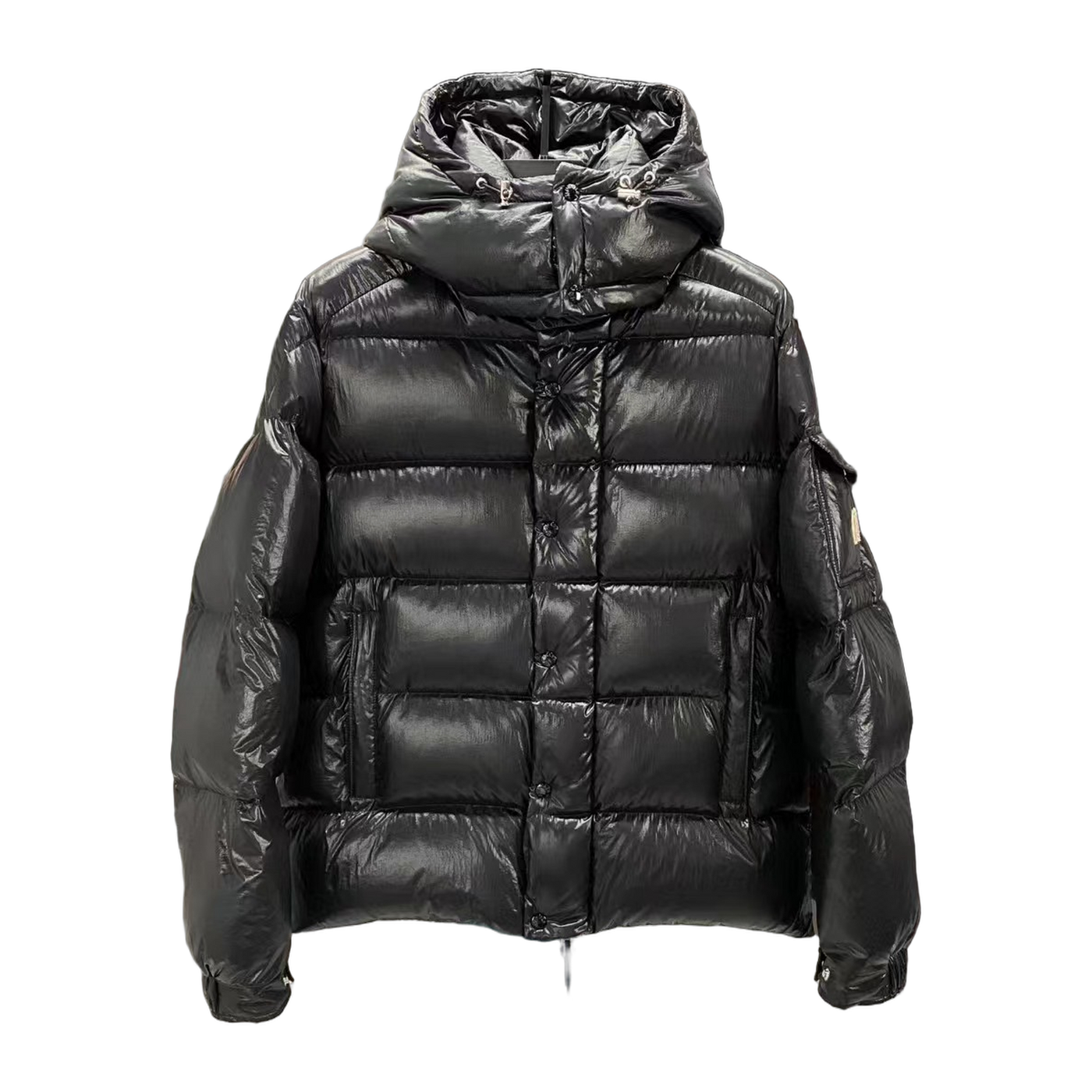 Moncler 70th Anniversary Hooded Puffer Jacket — Black — #259