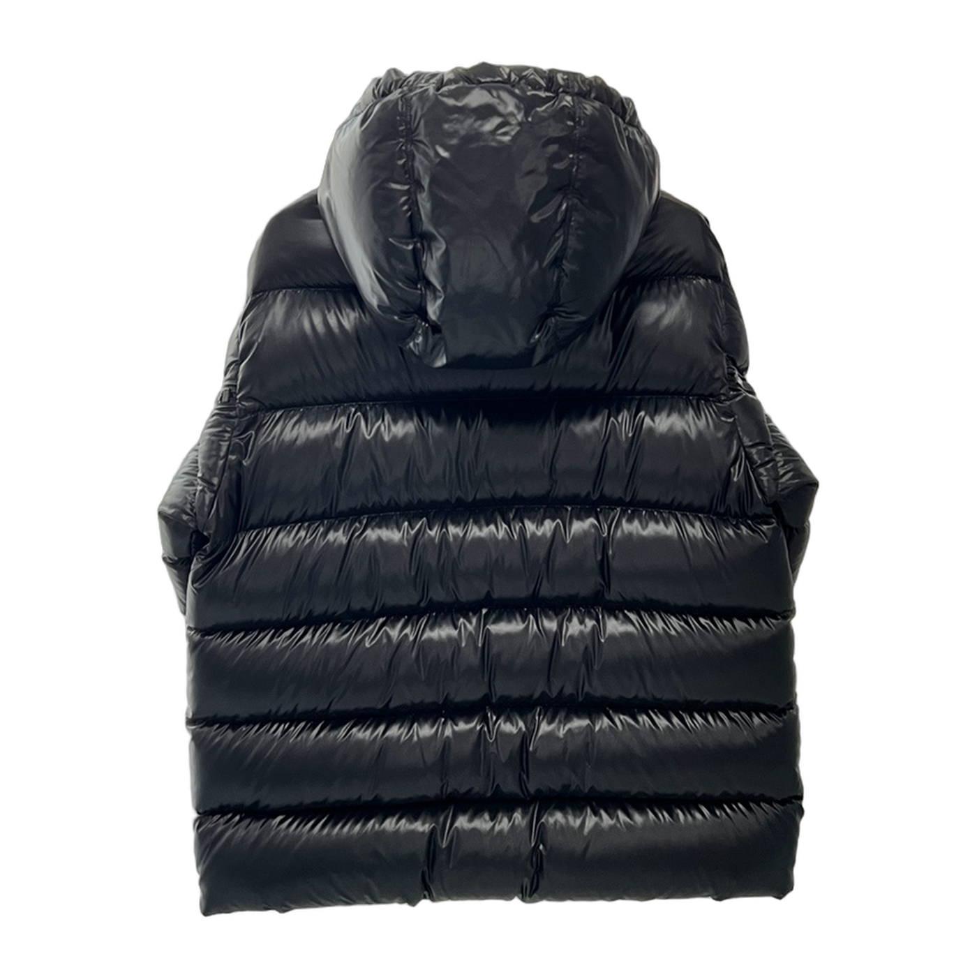 Moncler Liriope Asymmetric-Zip Hooded Down Jacket — Black — #277