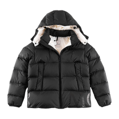 Moncler Graffiti-Print Collaboration Puffer Jacket — Black — #282