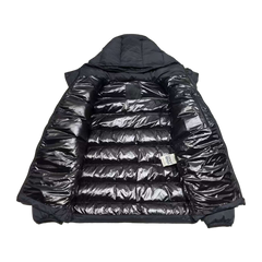 Moncler Madeira Hooded Short Down Jacket — Black — #288