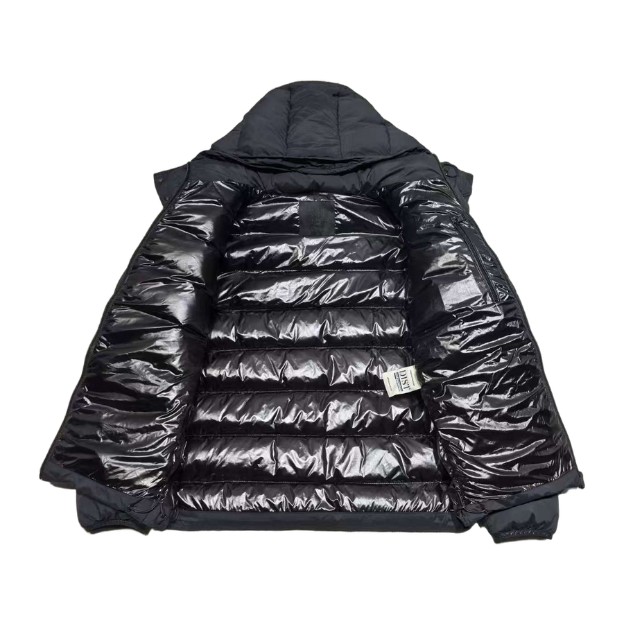Moncler Madeira Hooded Short Down Jacket — Black — #288
