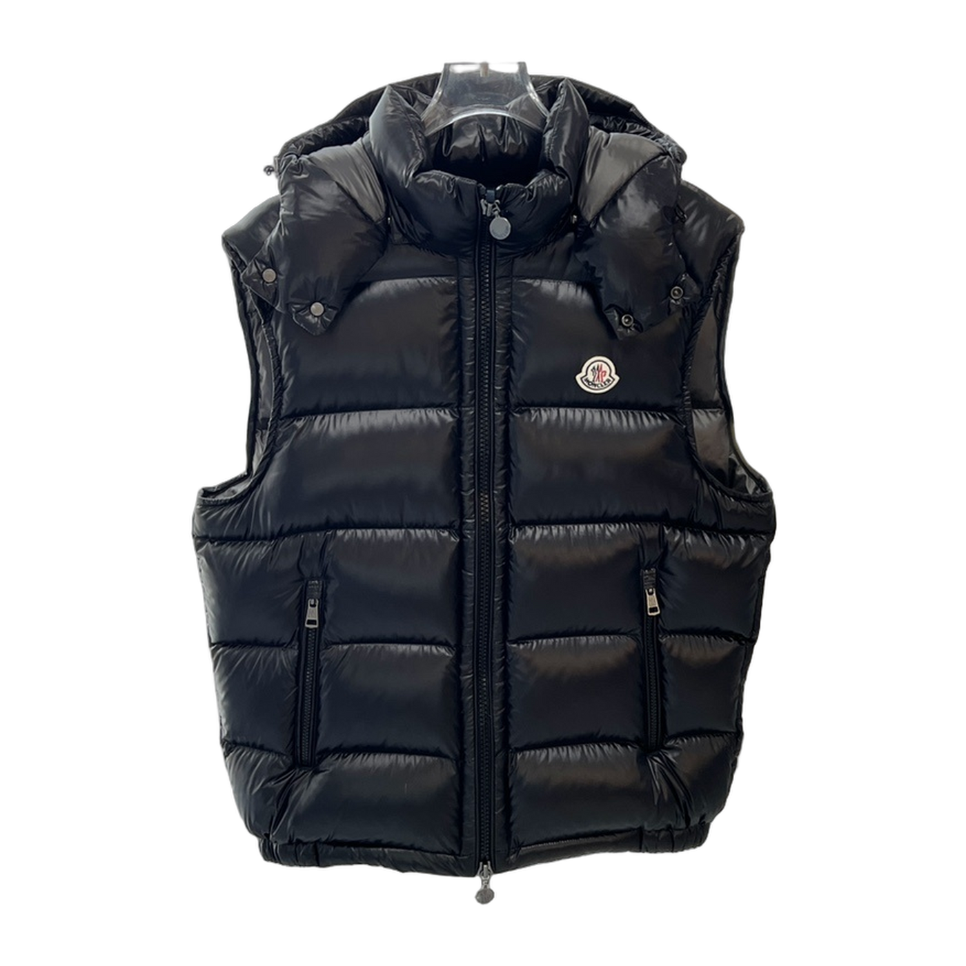 Moncler Hooded Down Vest — Black — #300