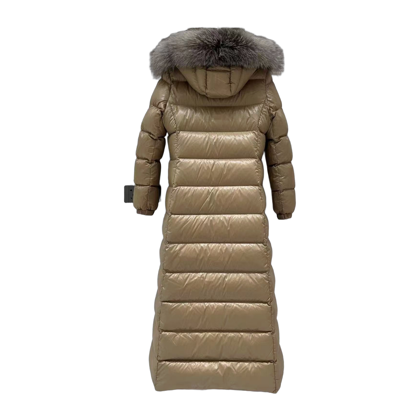 Moncler Hudson Long Down Jacket — Khaki — #190