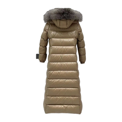 Moncler Hudson Long Down Jacket — Khaki — #190