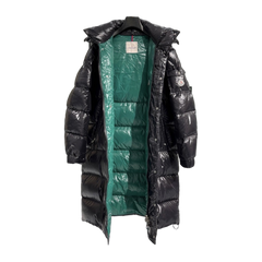 Moncler Reversible Colour-Block Maya-Style Long Down Jacket — #170