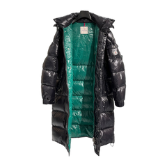 Moncler Reversible Colour-Block Maya-Style Long Down Jacket — #170