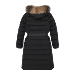 Moncler Khloe Hooded Long Down Jacket — #174